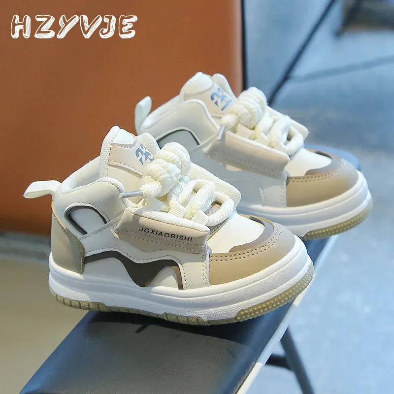 Children's Spring Autumn New Sports Shoes Boy's Casual Trend Board Shoes High Top Girl's Fashion Dopamine Running Shoes Sneakers