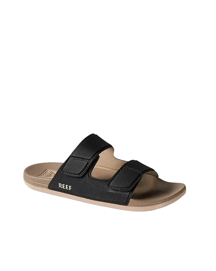 Cushion Tradewind Sandal in Black & Fossil