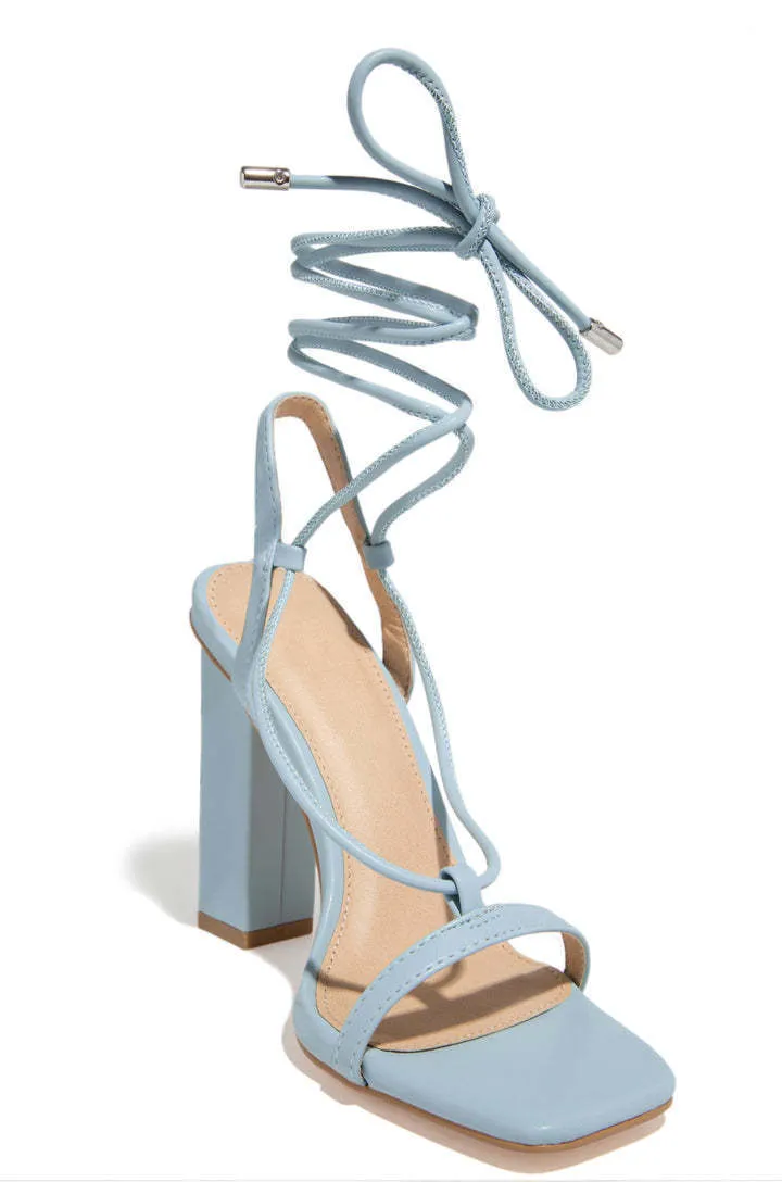 Emma – Square Toe Lace-Up Strappy Sandals