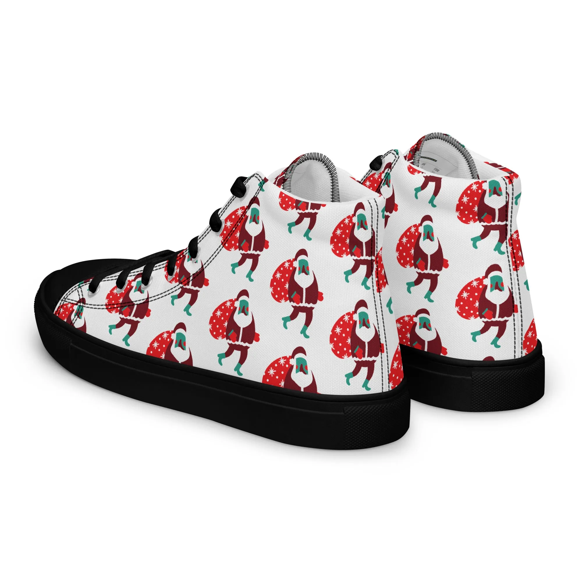 Men Christmas High Top Canvas Shoes (Glamourange Holiday Magic Canvas Shoes For Men - 0012)