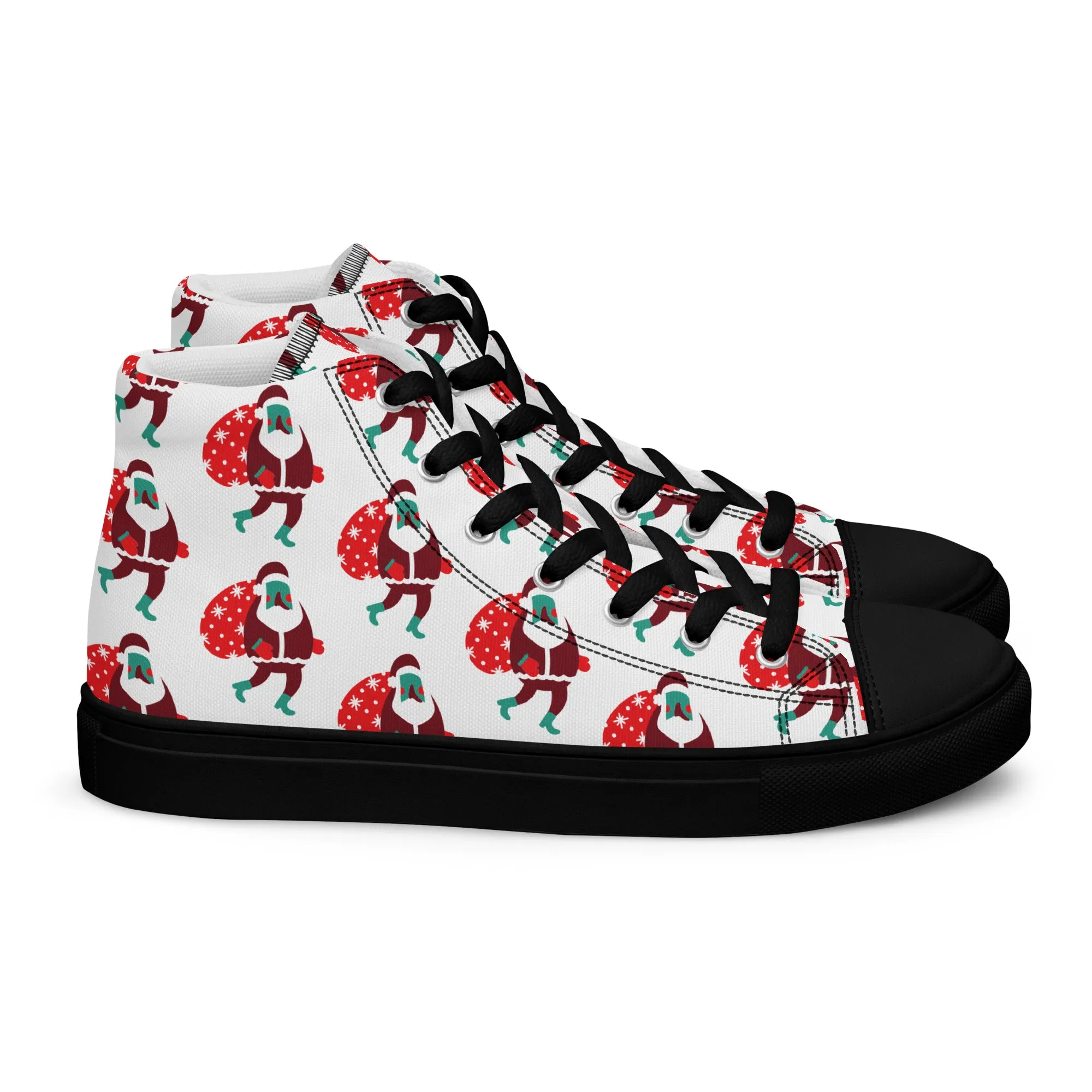 Men Christmas High Top Canvas Shoes (Glamourange Holiday Magic Canvas Shoes For Men - 0012)