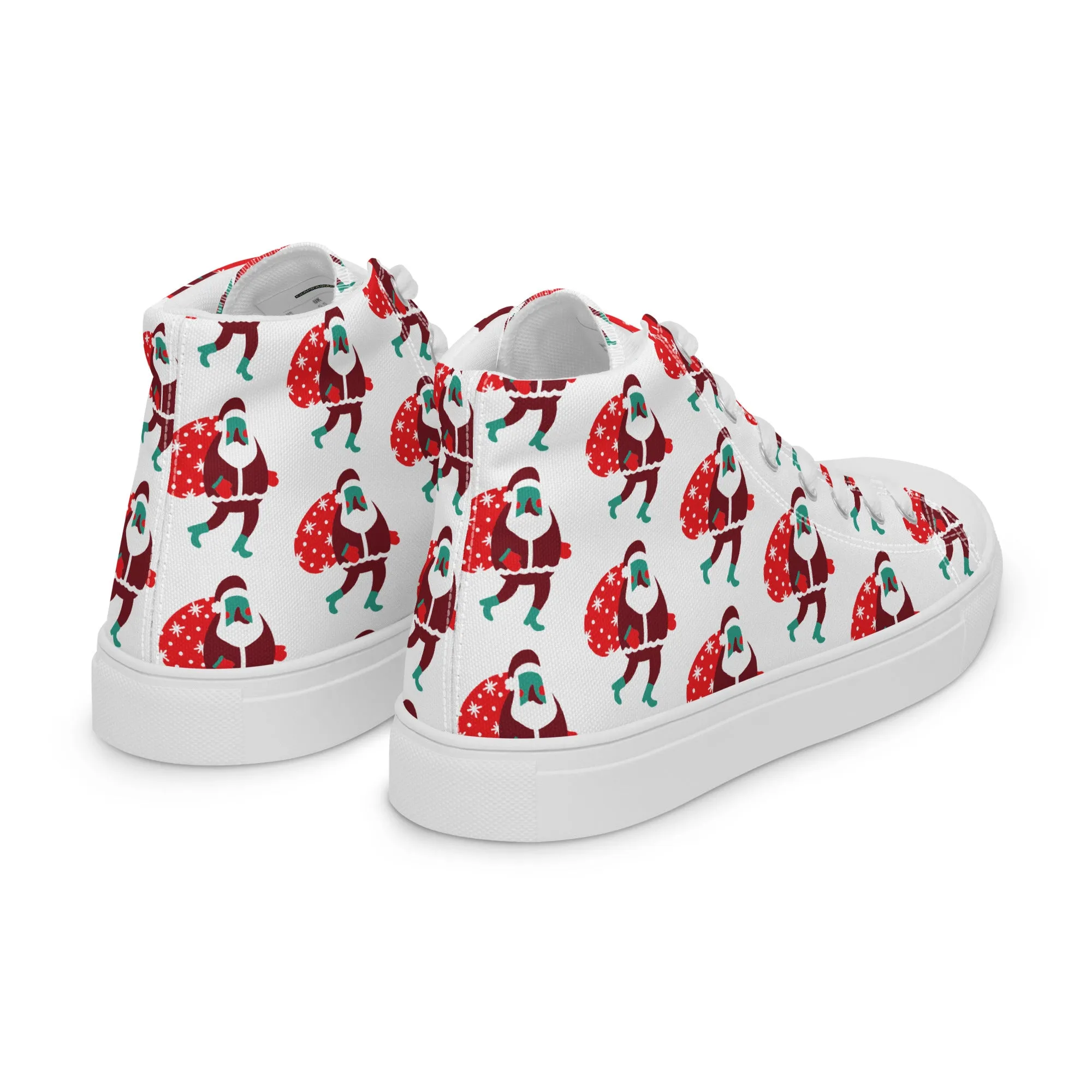 Men Christmas High Top Canvas Shoes (Glamourange Holiday Magic Canvas Shoes For Men - 0012)