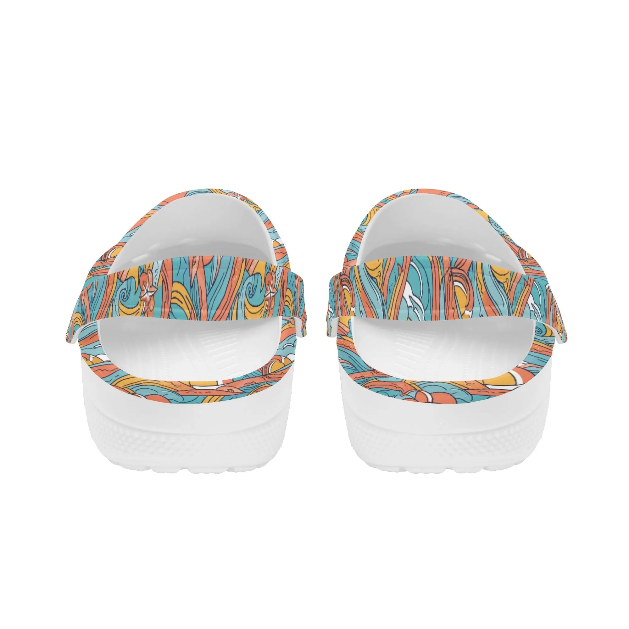 Ocean Abstract Womens Vented Sandals