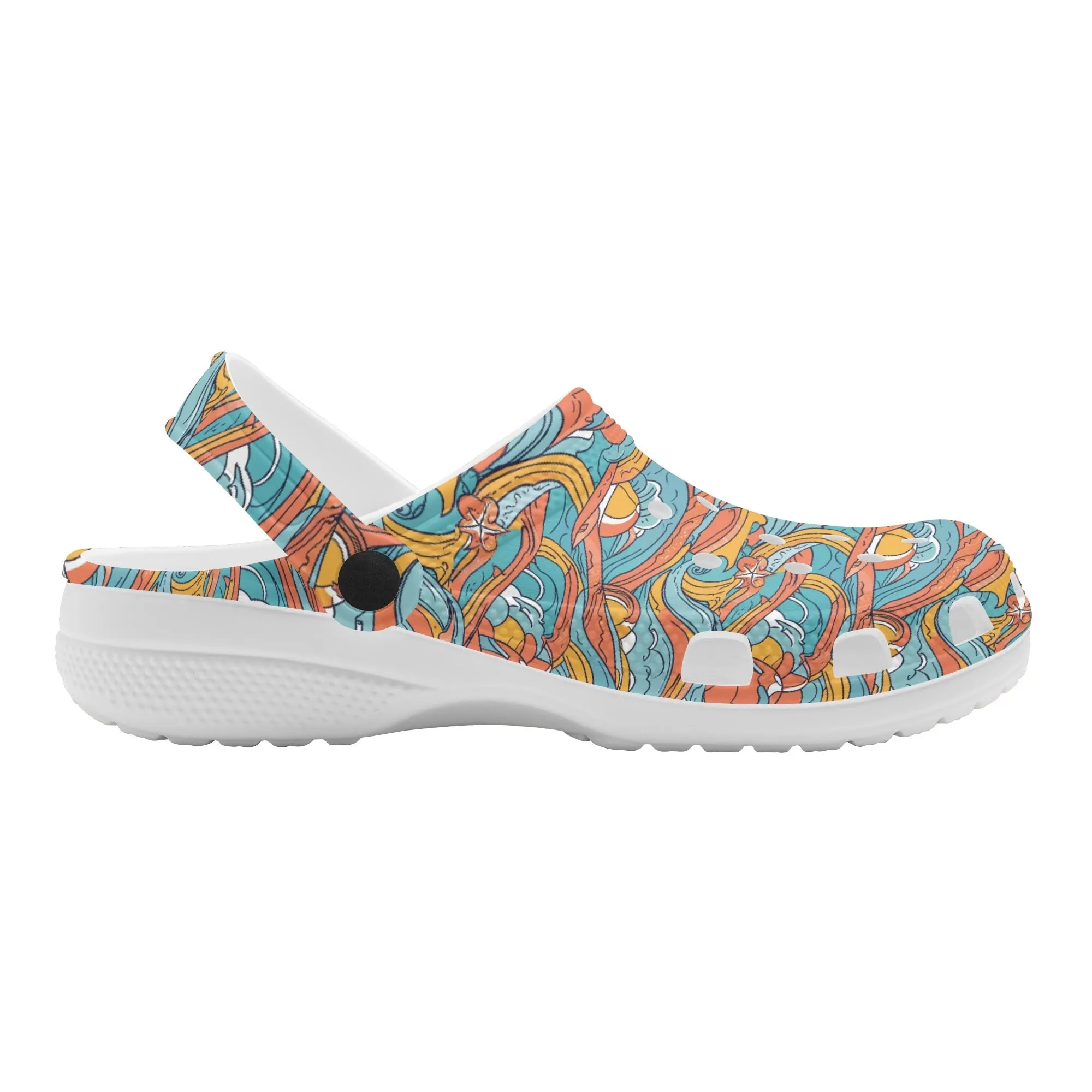 Ocean Abstract Womens Vented Sandals