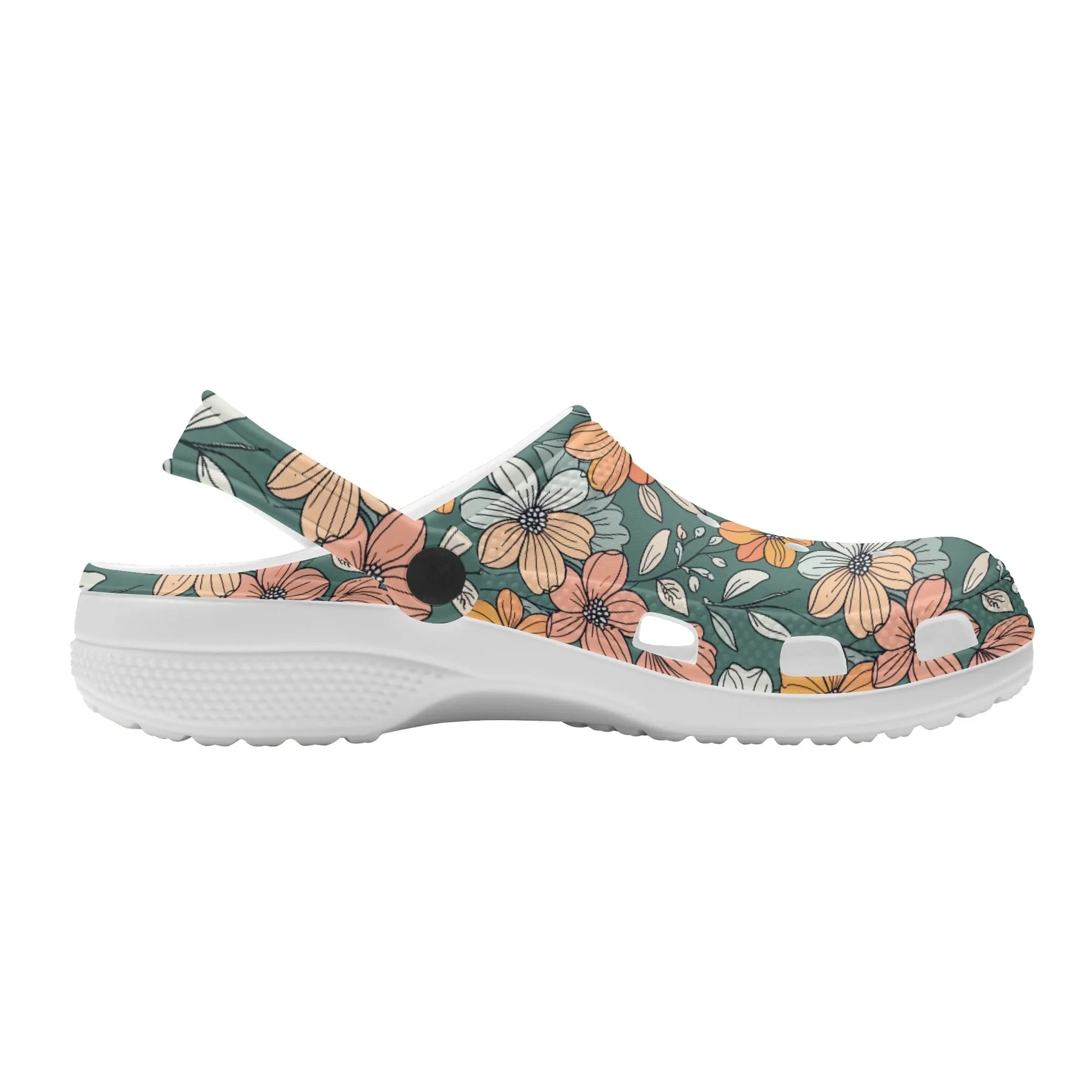 Pastel Flowers Womens Vented Sandals