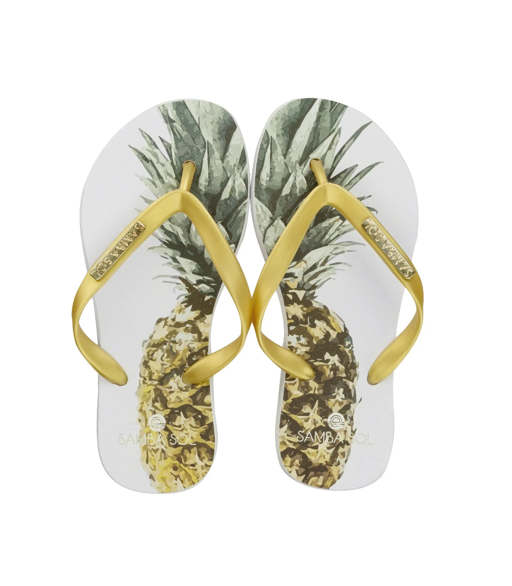 Samba Sol Kid's Fashion Collection Flip Flops - Pineapple