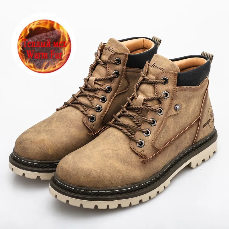 West Louis™ Warm Fur Snow Outdoor Leather Boots