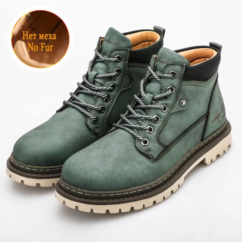 West Louis™ Warm Fur Snow Outdoor Leather Boots