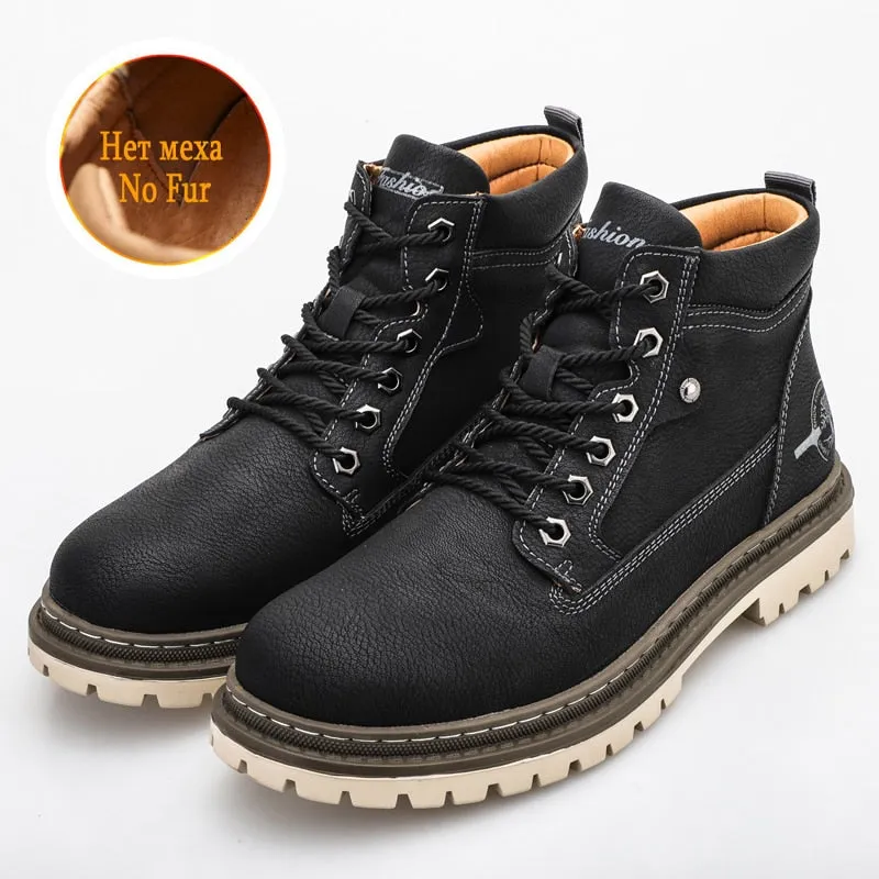 West Louis™ Warm Fur Snow Outdoor Leather Boots