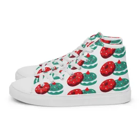 Women Christmas High Top Canvas Shoes (Glamourange Holiday Magic Canvas Shoes For Women - 0014)