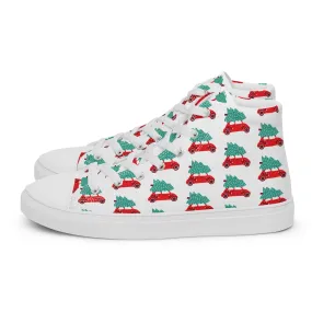 Women Christmas High Top Canvas Shoes (Glamourange Holiday Magic Canvas Shoes For Women - 0018)