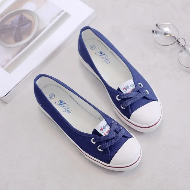 Women shoes canvas shoes comfortable shoes slip-on Korean tide students set foot  flat shoes