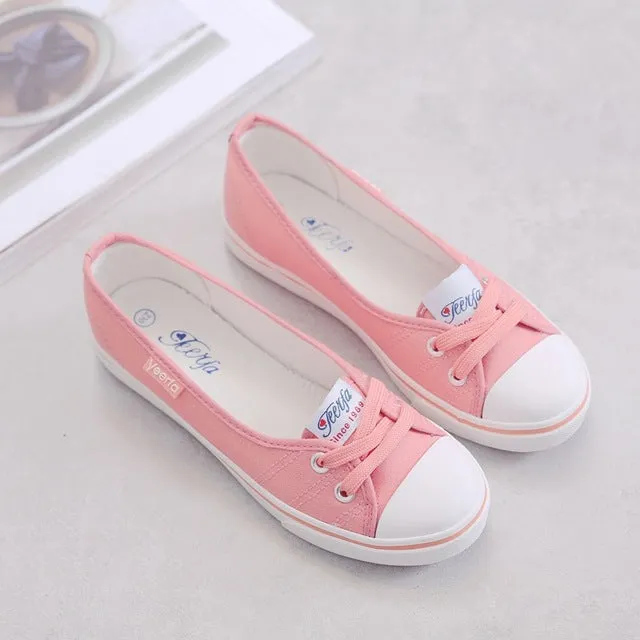 Women shoes canvas shoes comfortable shoes slip-on Korean tide students set foot  flat shoes